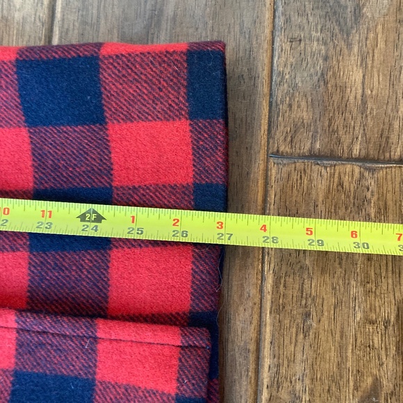 J. Crew sz 4 Wool Blend Red & Navy Buffalo Check Plaid Peacoat Winter Holiday - Picture 6 of 11